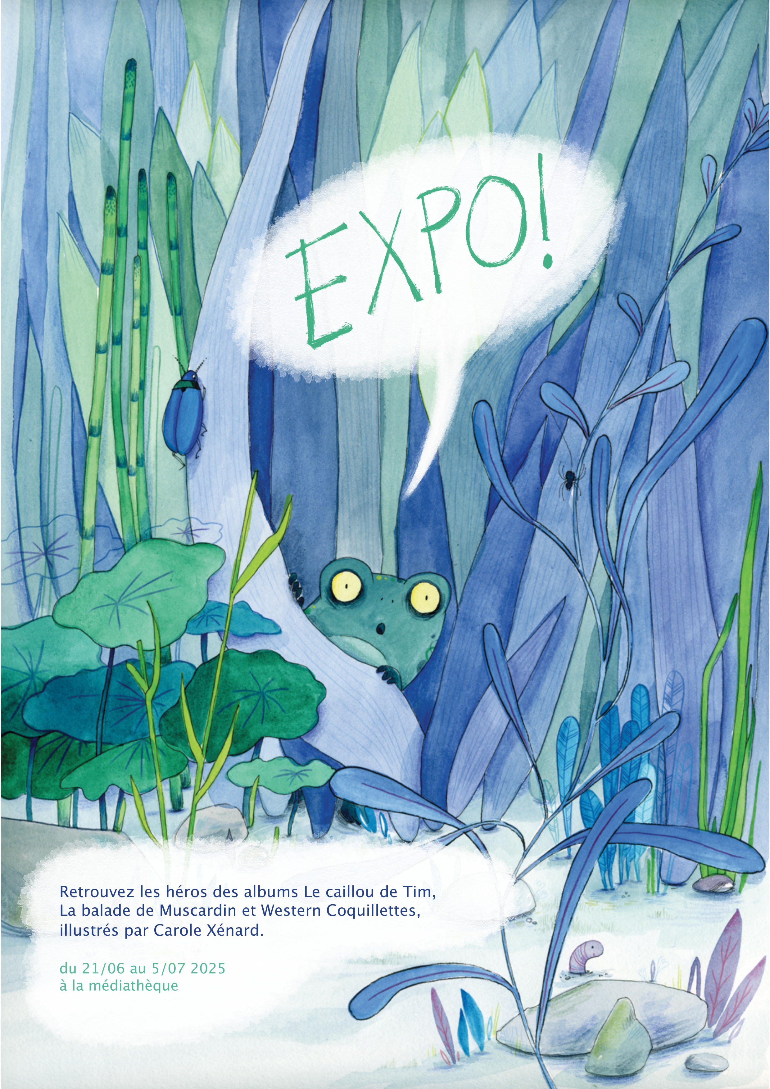 Couverture de Exposition Juste à côté des sentiers ! par Carole Xénard